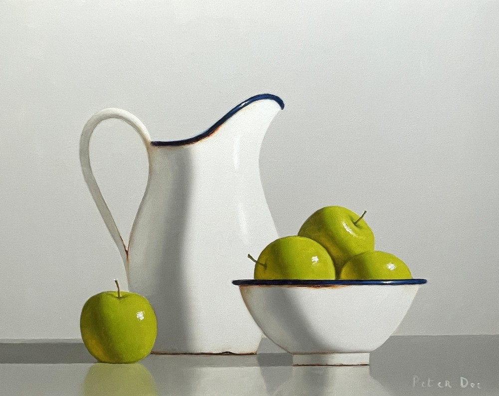 Vintage Enamelware with Apples 